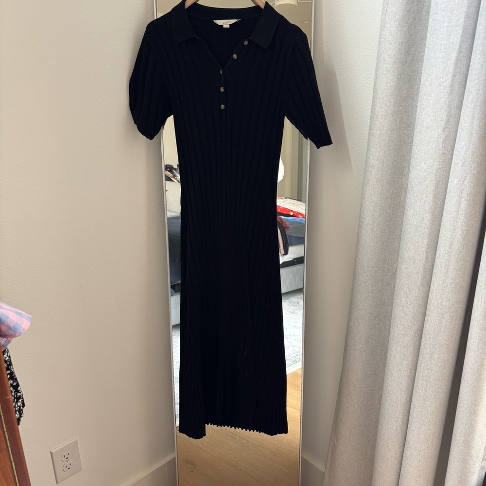 Loft Black Midi Dress